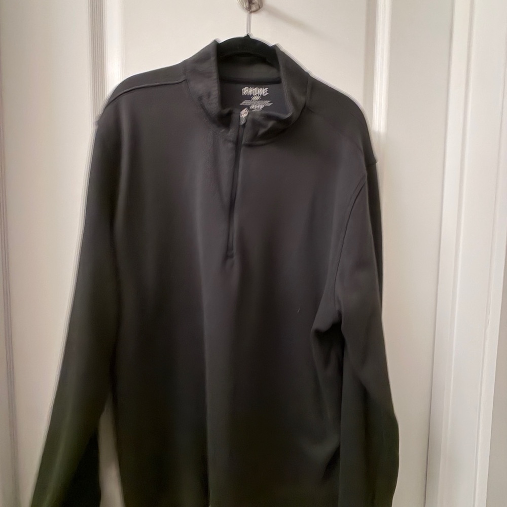 RHONE Men's Black Quarter-Zip Sweater